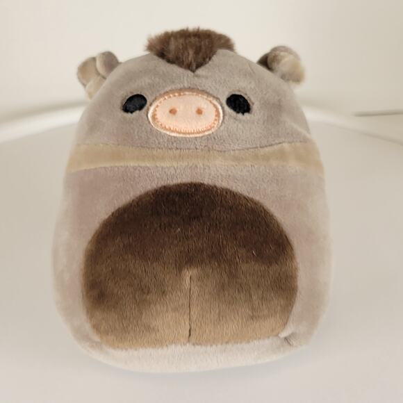 Squishmallows Ronnie Cow Plush 5" Brown Fuzzy Hair Kellytoy Jazwares With Tag - Picture 5 of 11